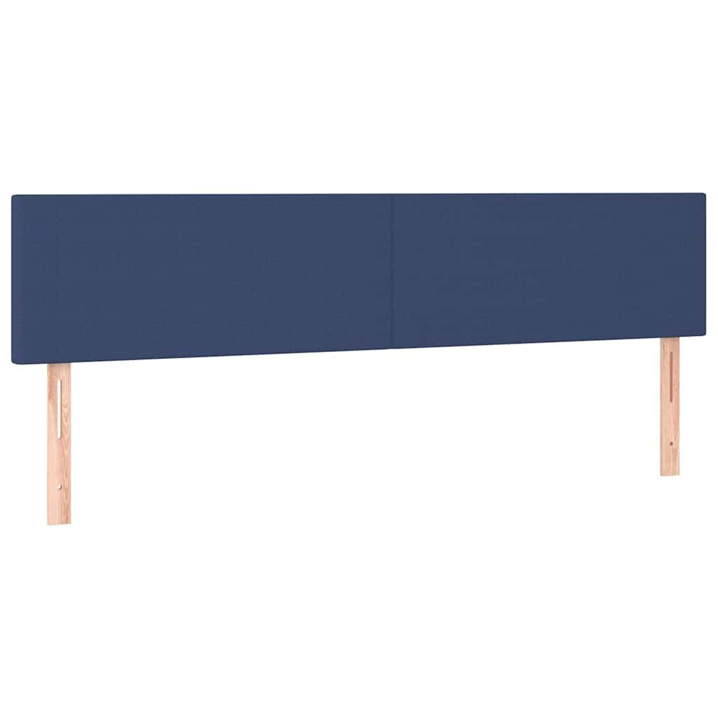 vidaXL Čelá postelí modré 180x5x78/88 cm látkové