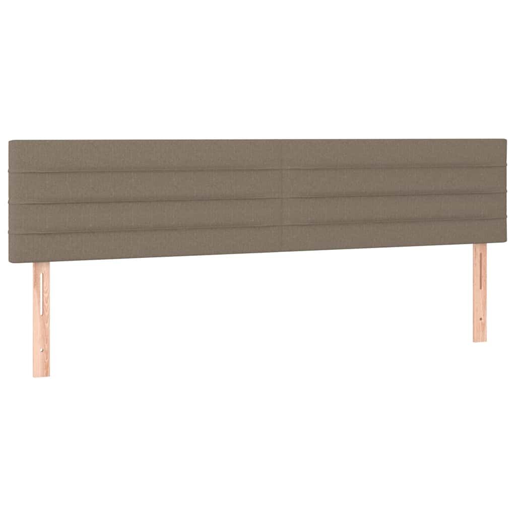 vidaXL Čelá postelí sivohnedé 200x5x78/88 cm látkové
