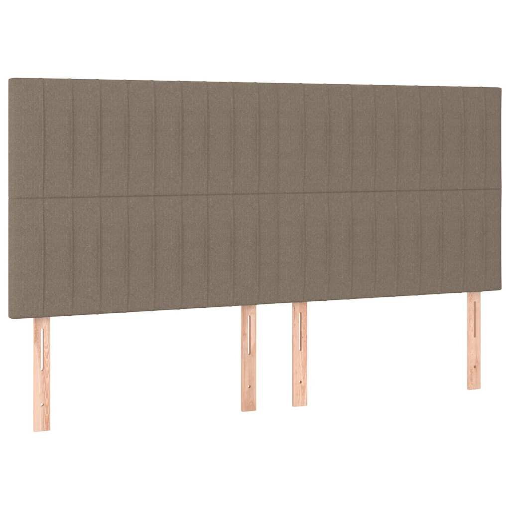 vidaXL Čelo postele béžové 160x5x118/128 cm látkové