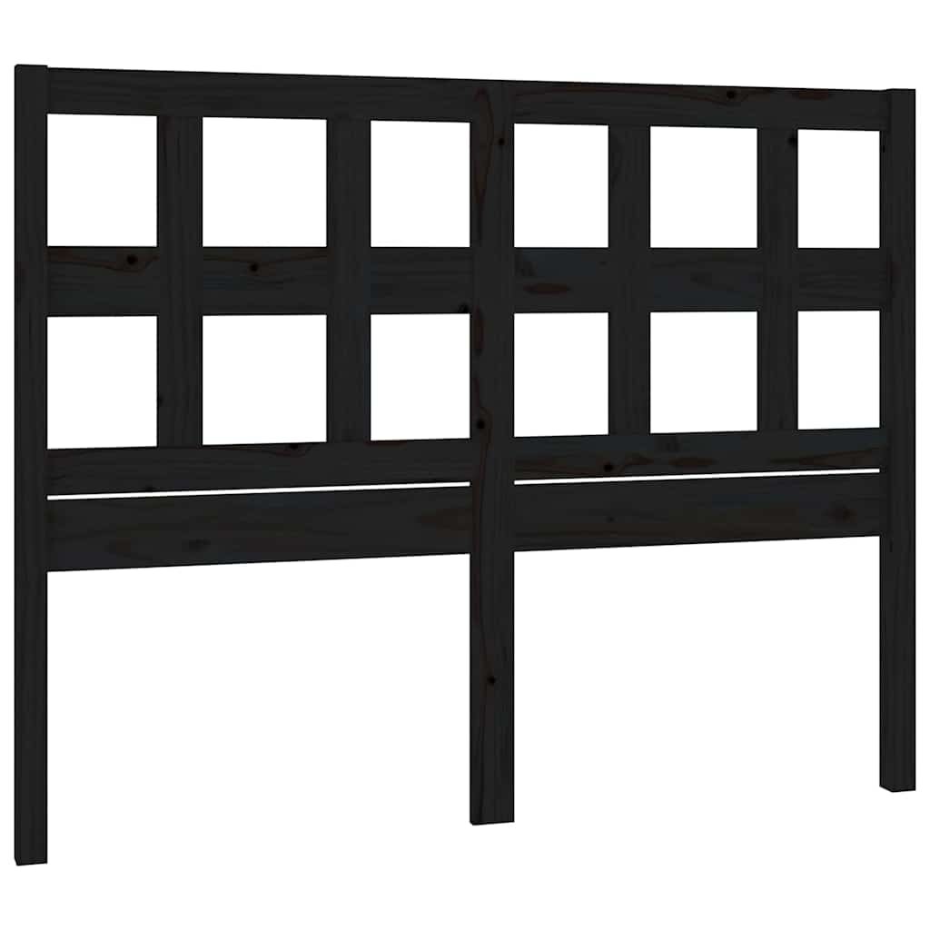 vidaXL Čelo postele čierne 2055x4x100 cm masívna borovica