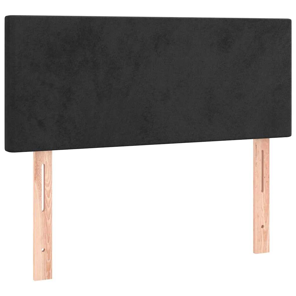 vidaXL Čelo postele čierne 90x5x78/88 cm zamat