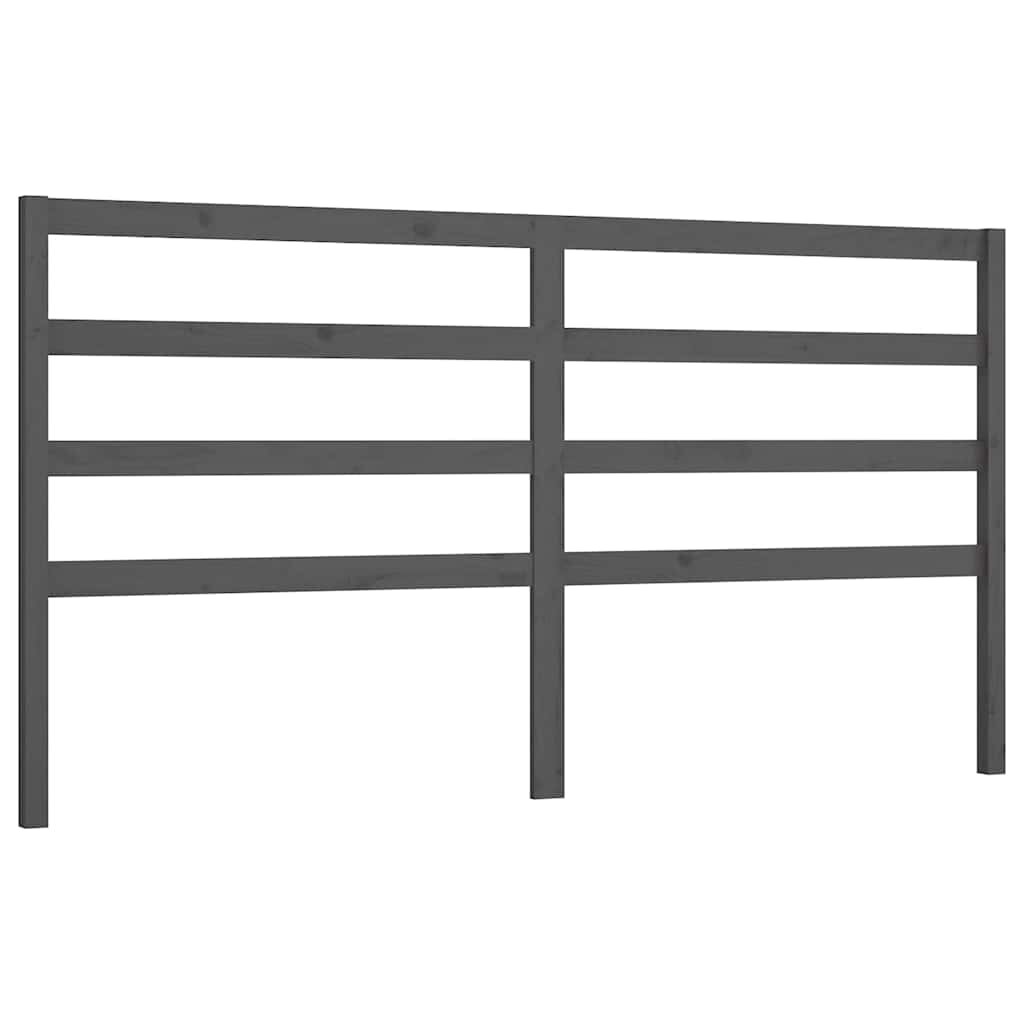 vidaXL Čelo postele sivé 206x4x100 cm masívna borovica