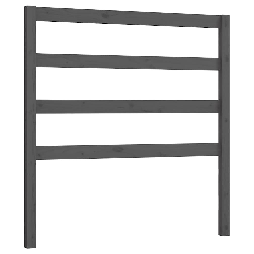 vidaXL Čelo postele sivé 96x4x100 cm masívna borovica