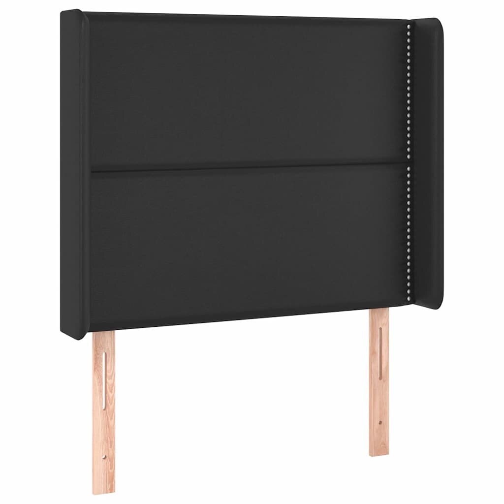 vidaXL Čelo postele so záhybmi čierne 103 x 16 x 118/128 cm umelá koža