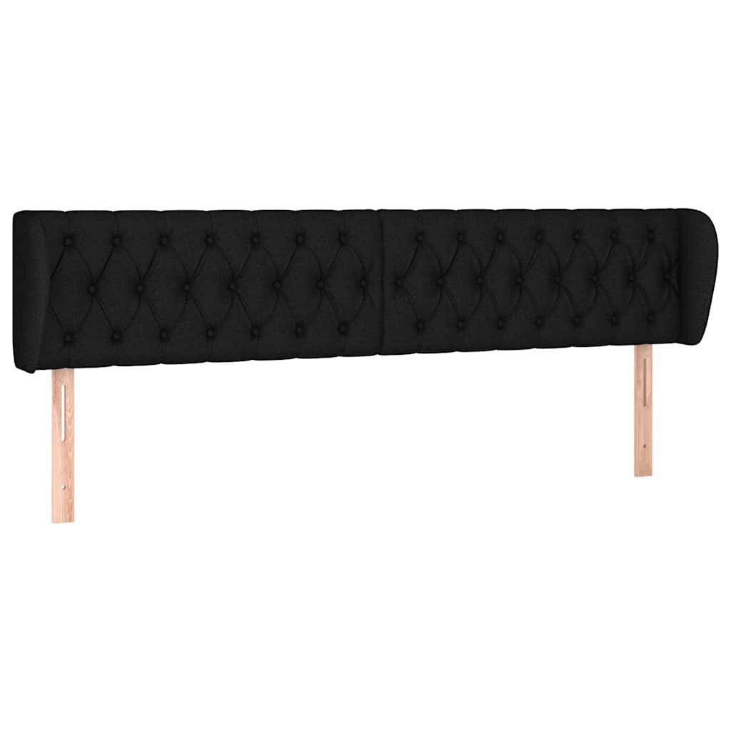 vidaXL Čelo postele so záhybmi čierne 203x23x78/88 cm látka