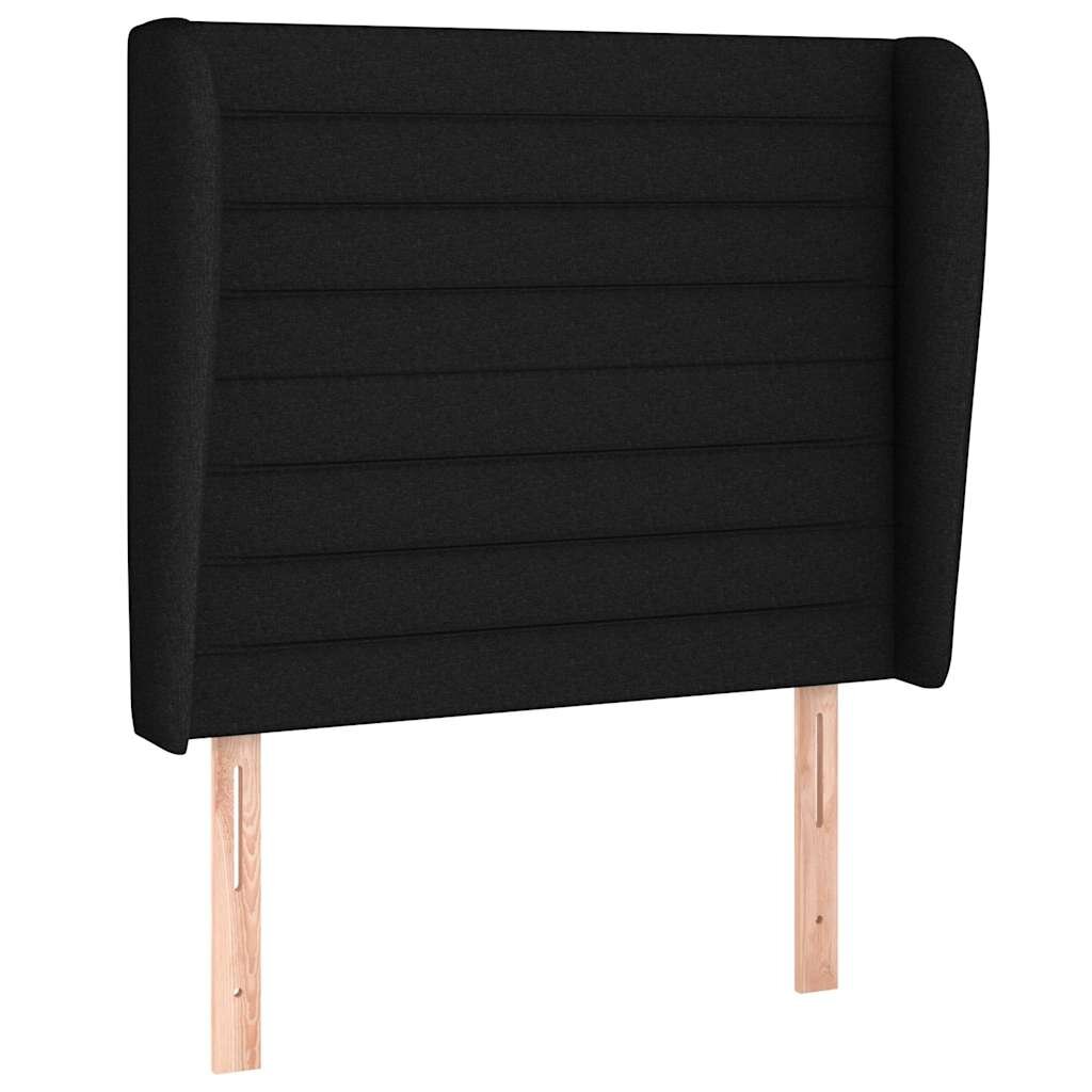 vidaXL Čelo postele so záhybmi čierne 93 x 23 x 118/128 cm látka