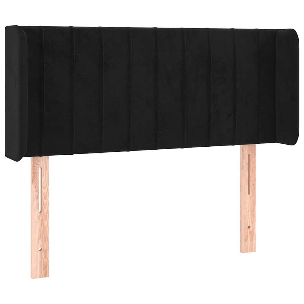 vidaXL Čelo postele so záhybmi čierne 93x16x78/88 cm zamat