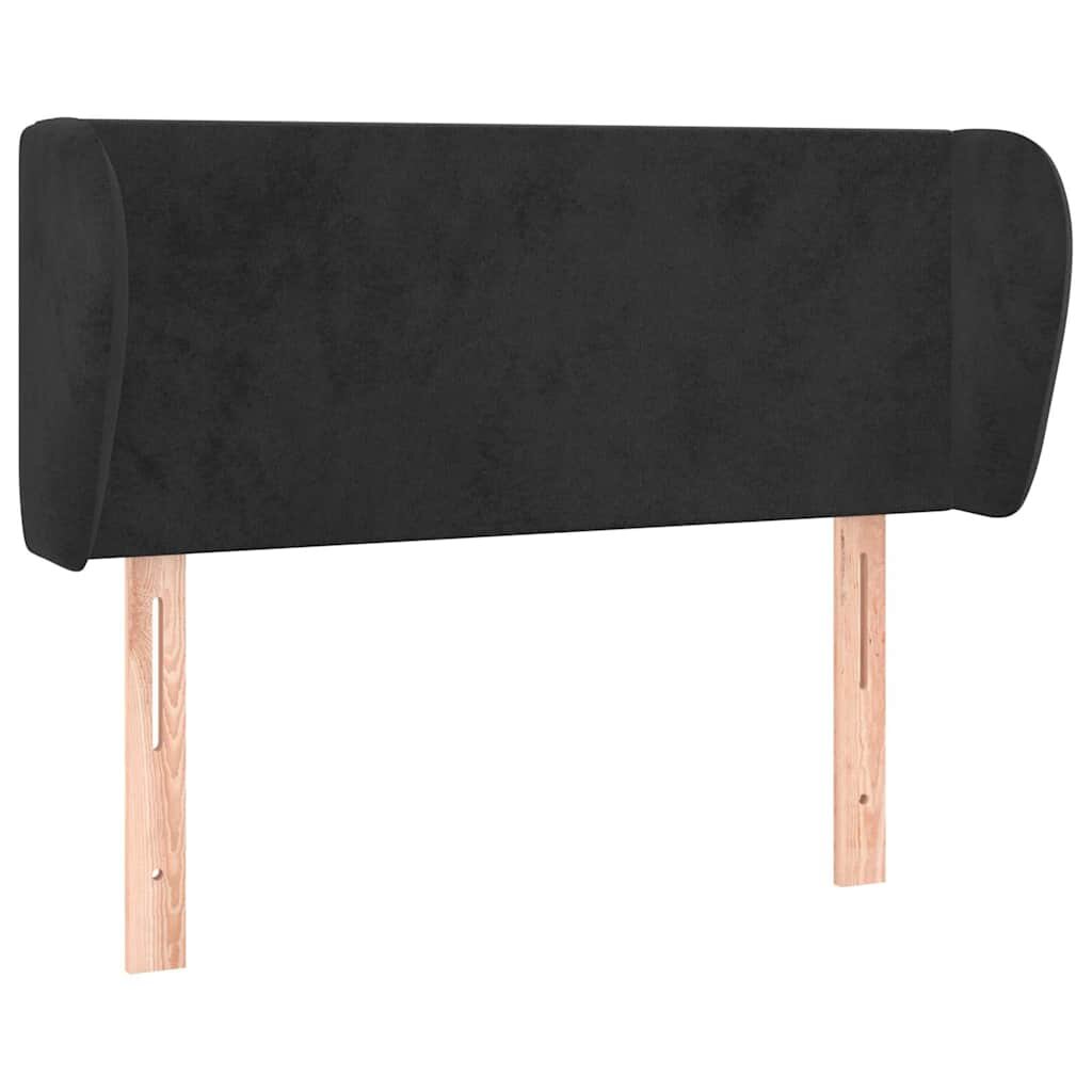 vidaXL Čelo postele so záhybmi čierne 93x23x78/88 cm zamat
