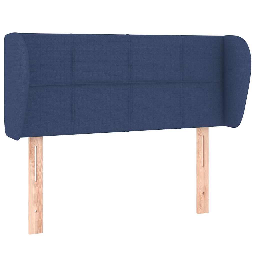 vidaXL Čelo postele so záhybmi modrý 83x23x78/88 cm látka