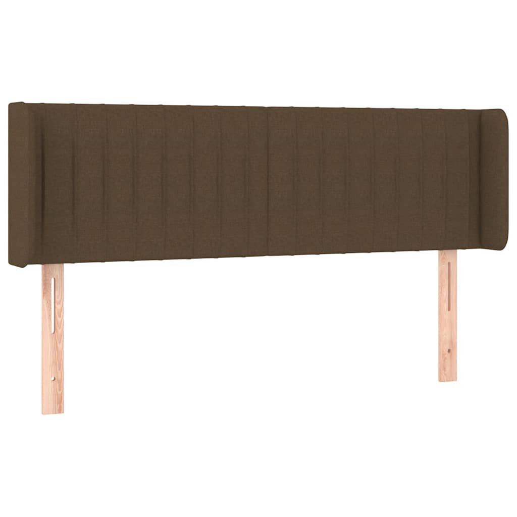 vidaXL Čelo postele so záhybmi tmavohendé 147x16x78/88 cm látka