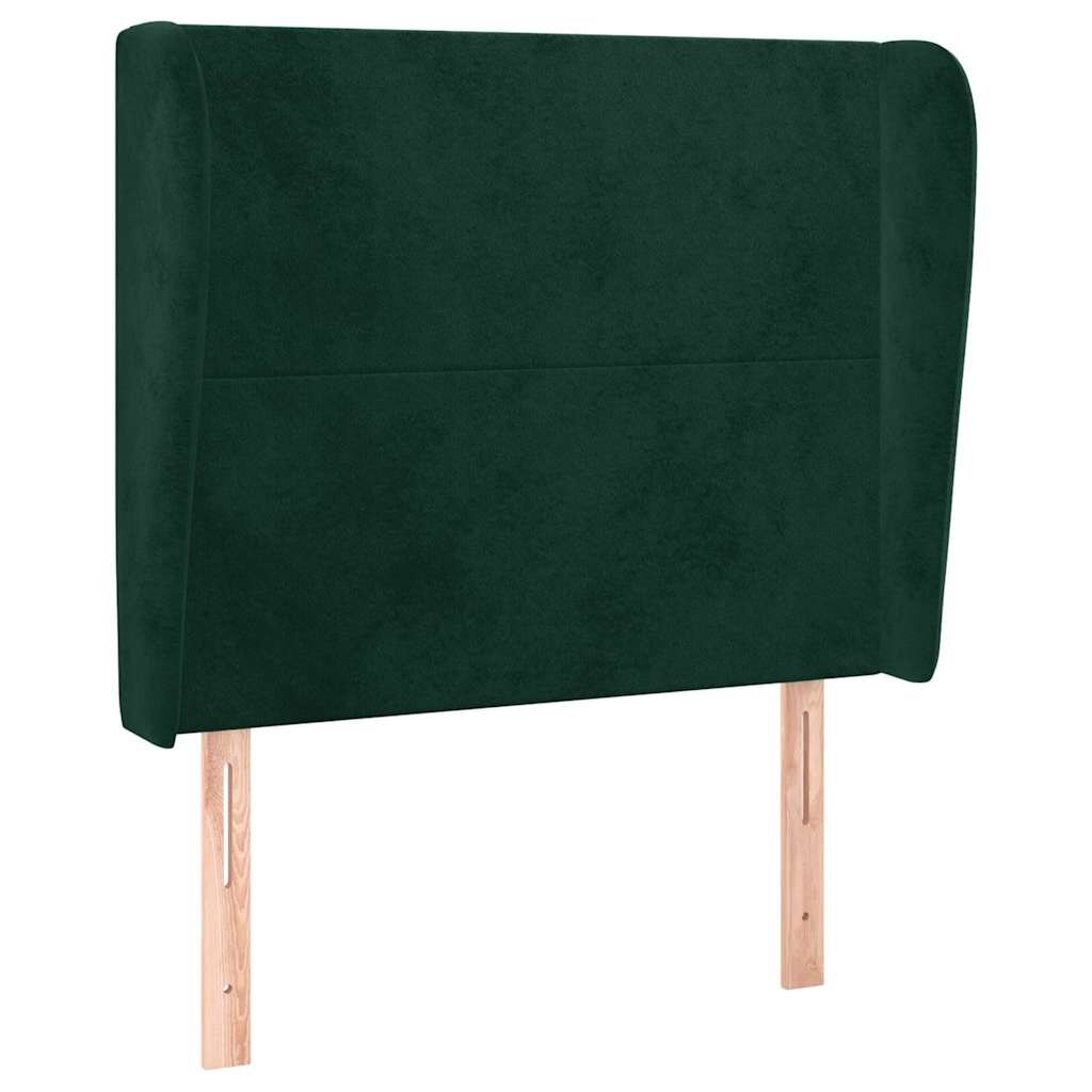 vidaXL Čelo postele so záhybmi tmavosivé 83x23x118/128 cm zamat