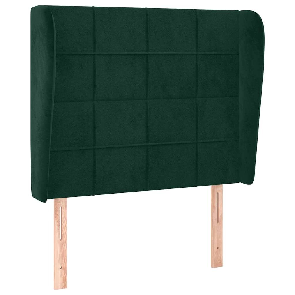 vidaXL Čelo postele so záhybmi tmavosivé 83x23x118/128 cm zamat