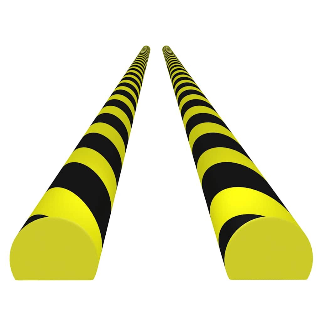 vidaXL Chrániče hrán 2 ks žlto-čierne 4x3x100 cm PU