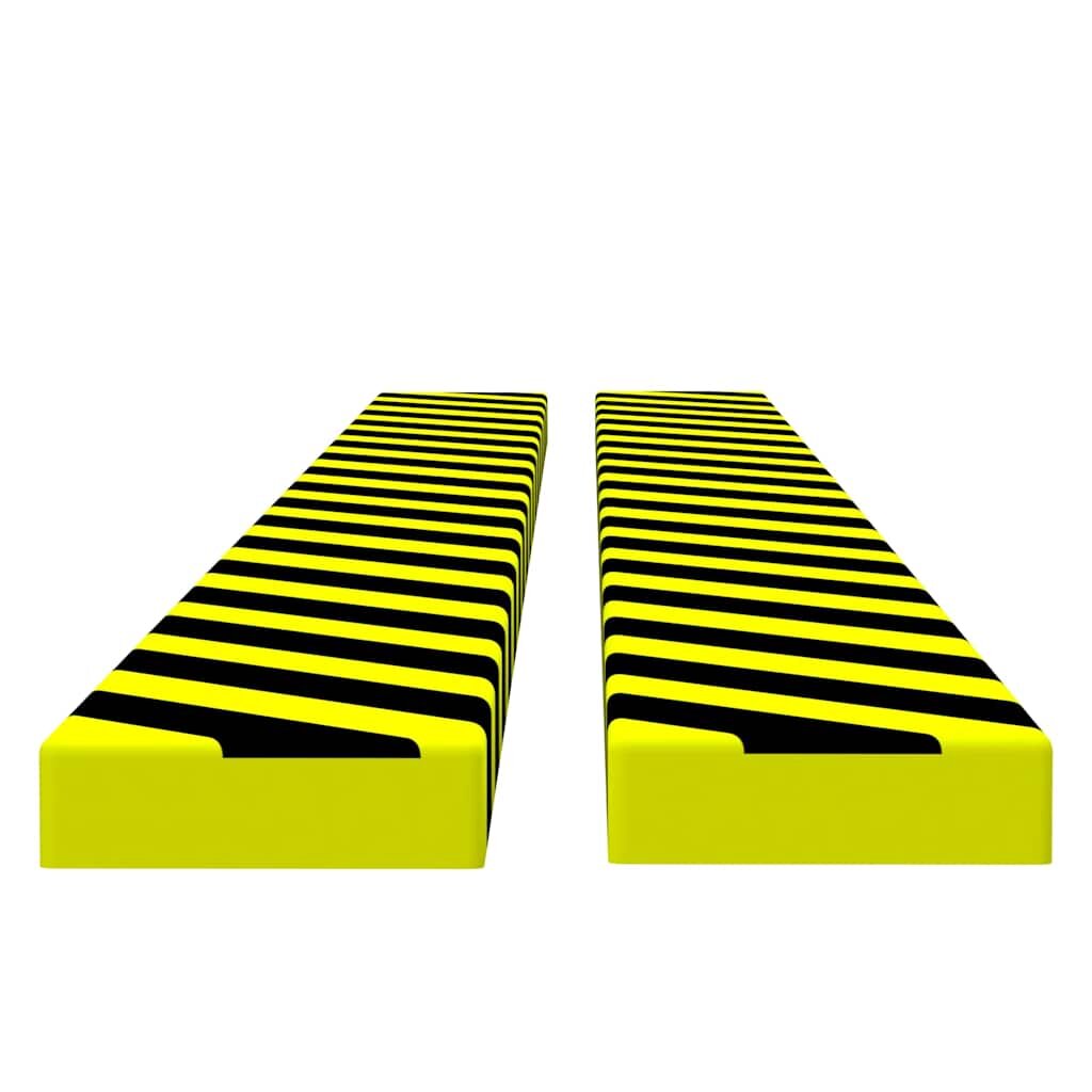 vidaXL Chrániče hrán 2 ks žlto-čierne 6x2x1015 cm PU