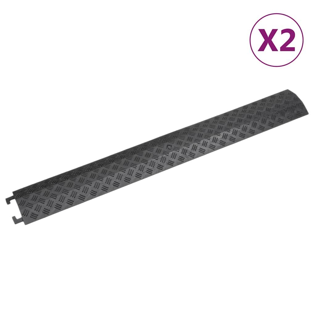 vidaXL Chrániče káblov 2 ks 985 cm čierne