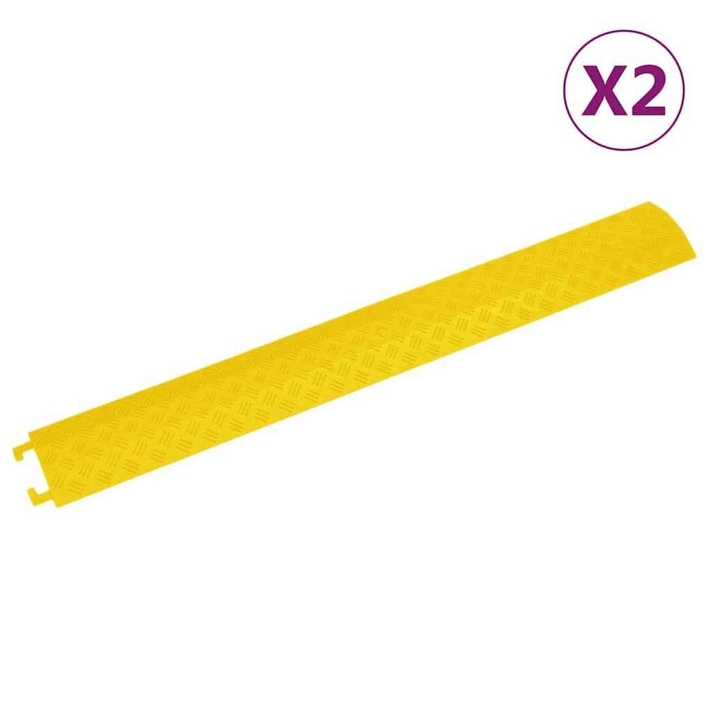 vidaXL Chrániče káblov 2 ks 985 cm žlté