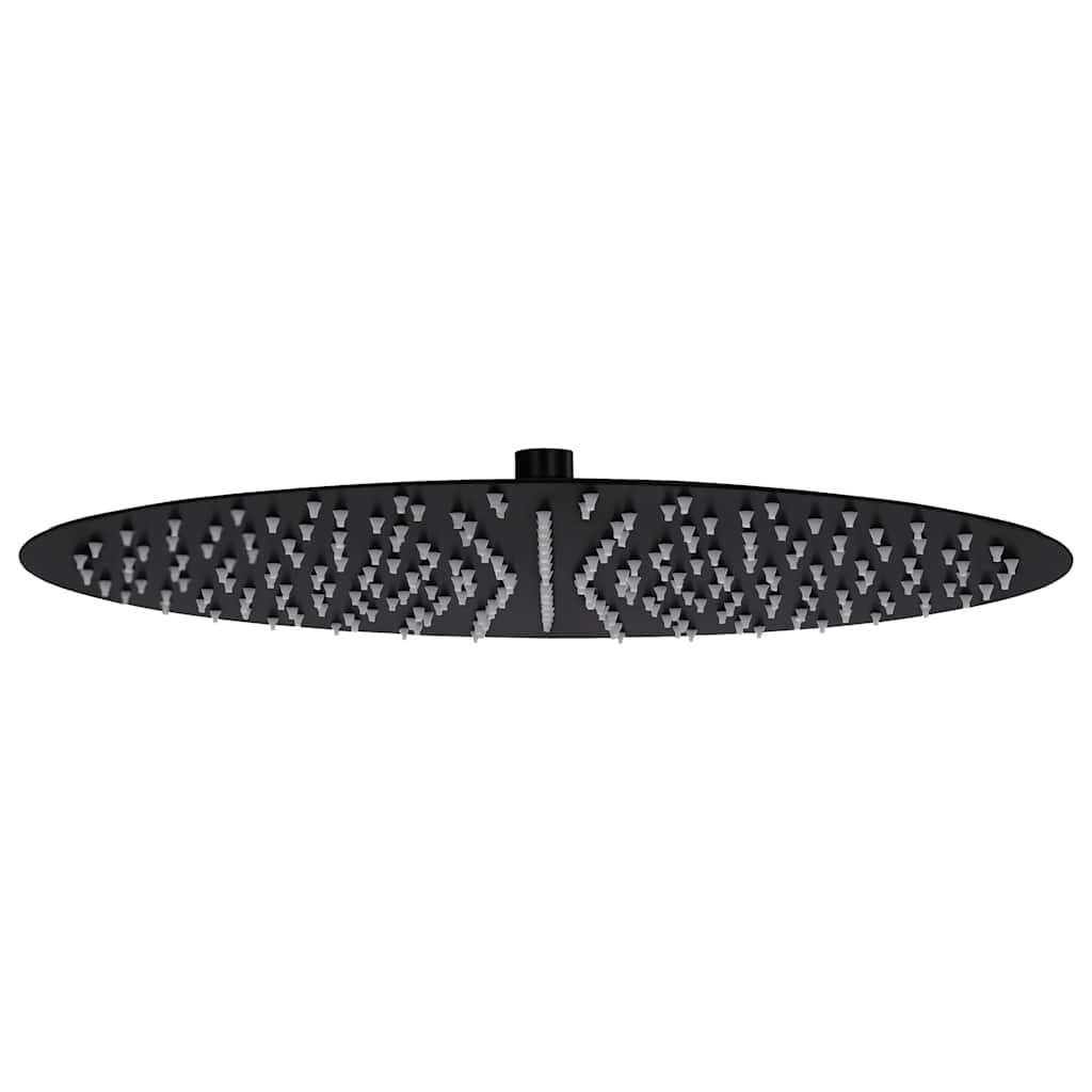 vidaXL Dažďová sprchová hlavica oceľ 40 cm okrúhla čierna