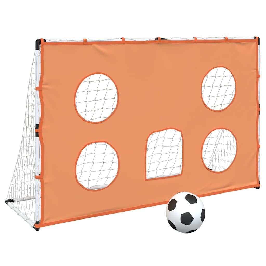 vidaXL Detská futbalová bránka s cieľmi a loptou 182x62x118 cm
