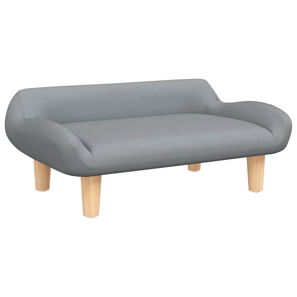 vidaXL Detská pohovka bledosivá 70x40x24 látka