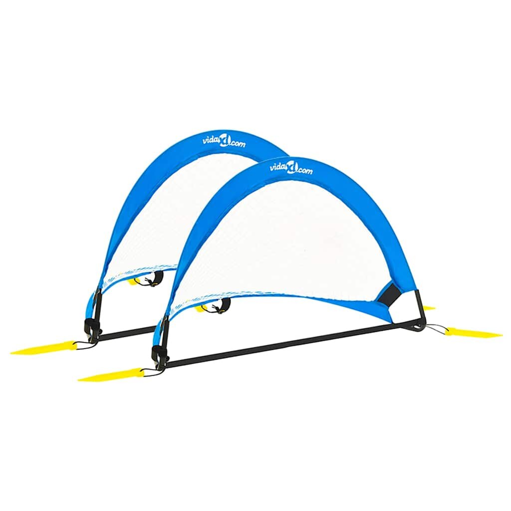 vidaXL Detské futbalové bránky 2 ks s úložným vakom 755x46x48 cm