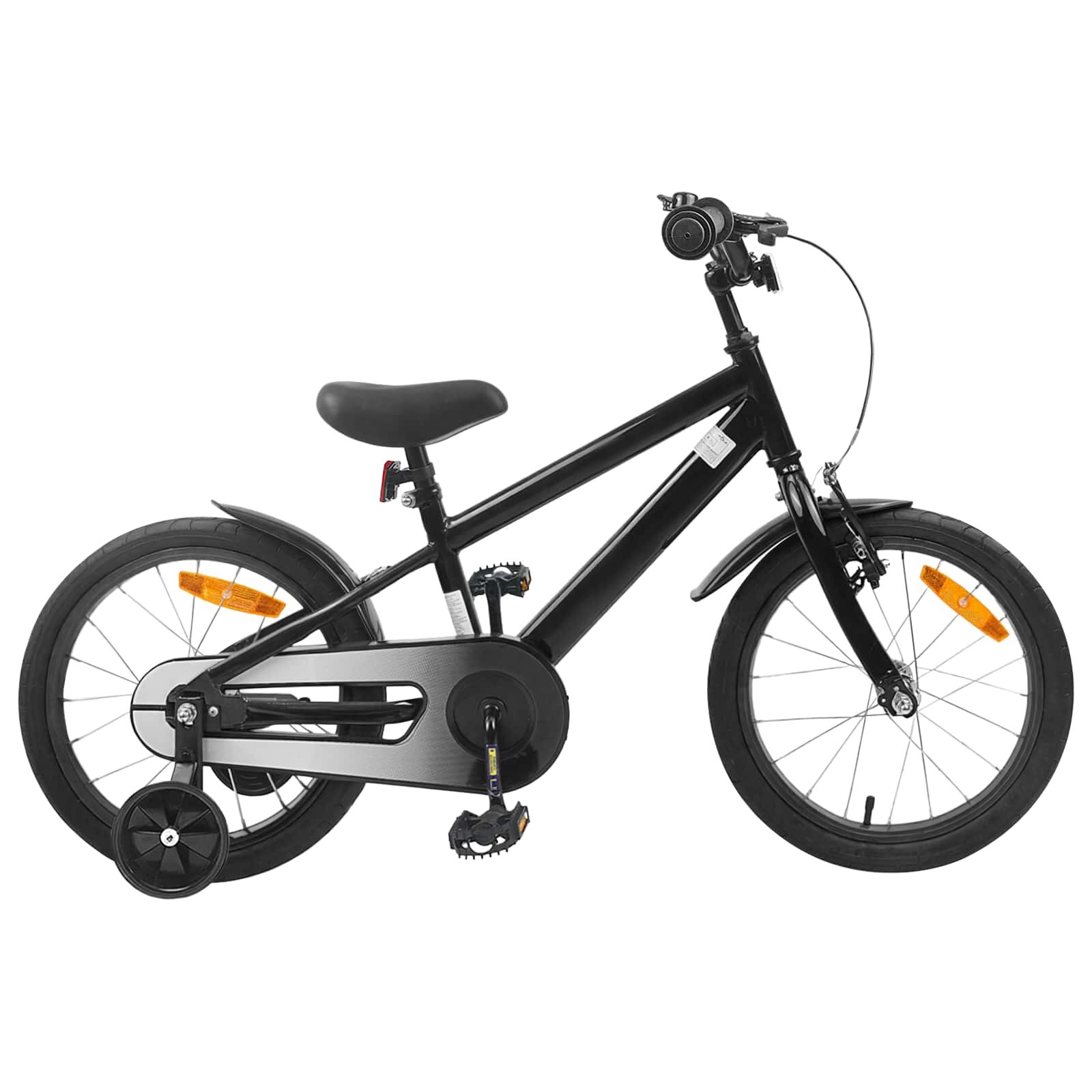 vidaXL Detský bicykel 16 Palcov pre deti vo veku 4-6 rokov Čierna
