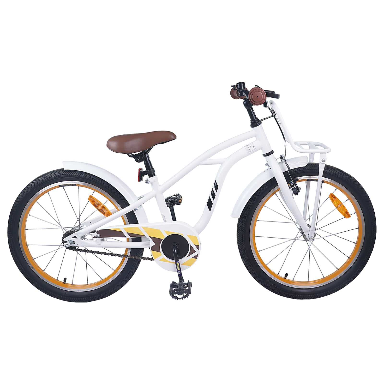 vidaXL Detský bicykel 22 Palcov pre deti vo veku 7-12 rokov Biela