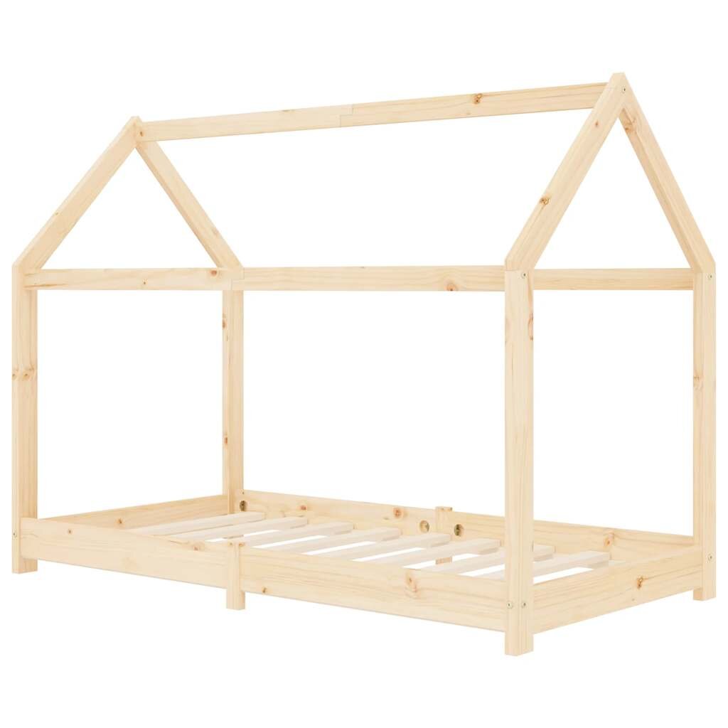 vidaXL Detský posteľný rám 70x140 cm borovicový masív