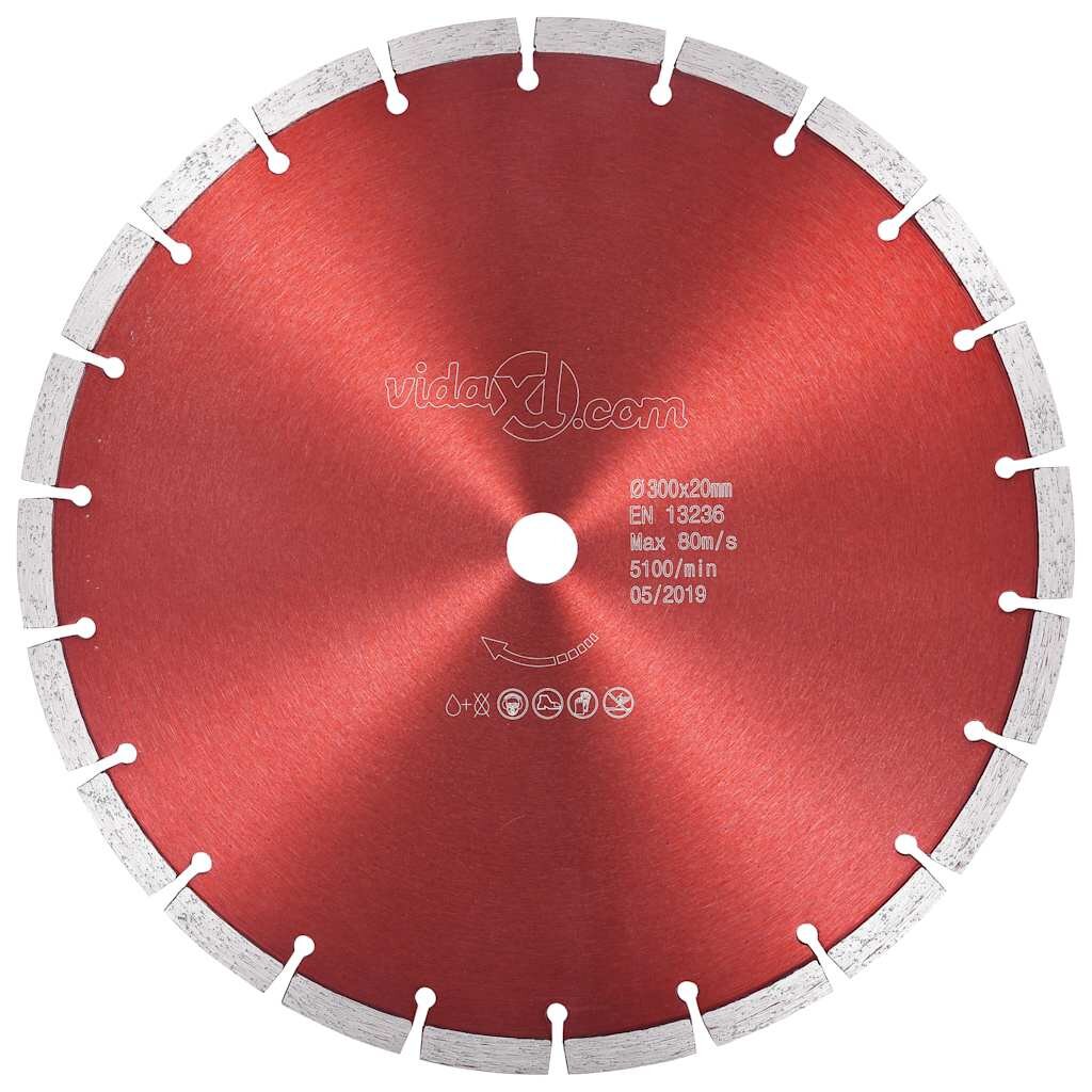 vidaXL Diamantový rezací kotúč oceľový 300 mm