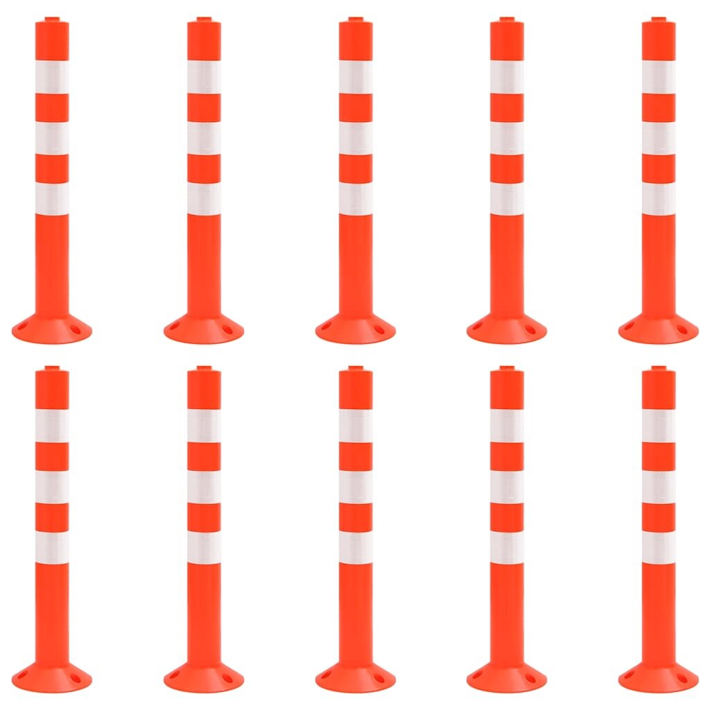 vidaXL Dopravné stĺpiky 10 ks 75 cm PE