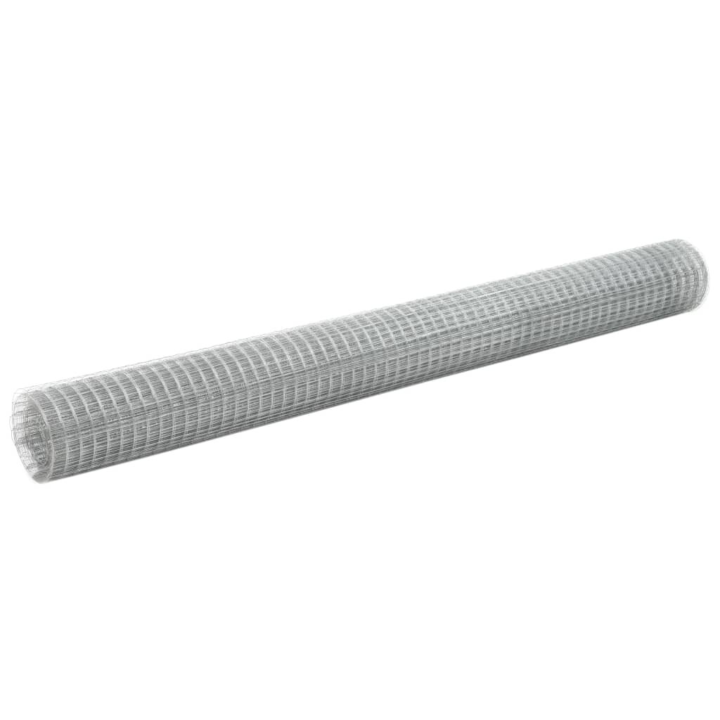 vidaXL Drôtené pletivo pozinkovaná oceľ 10x15 m strieborné