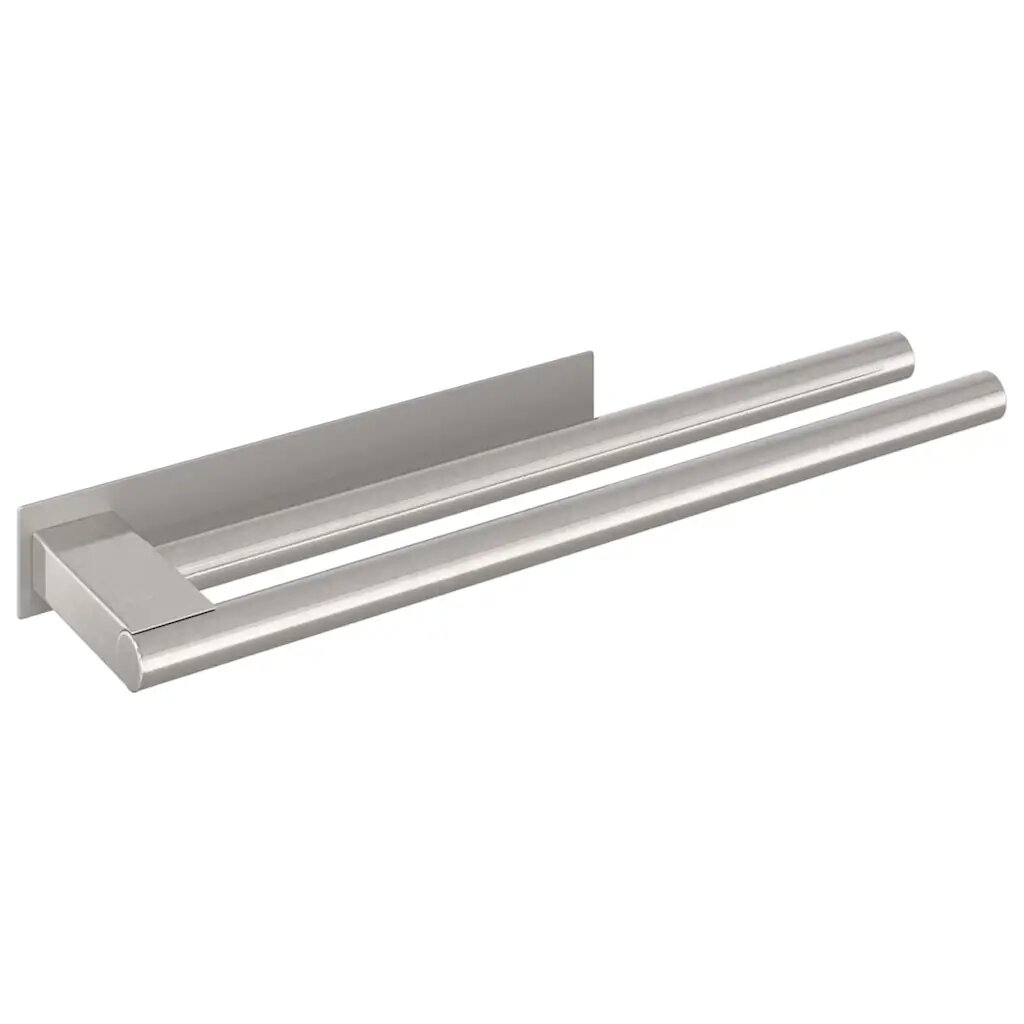 vidaXL Držiak na uteráky Strieborná 40 x 9 x 4 cm Nehrdzavejúca oceľ