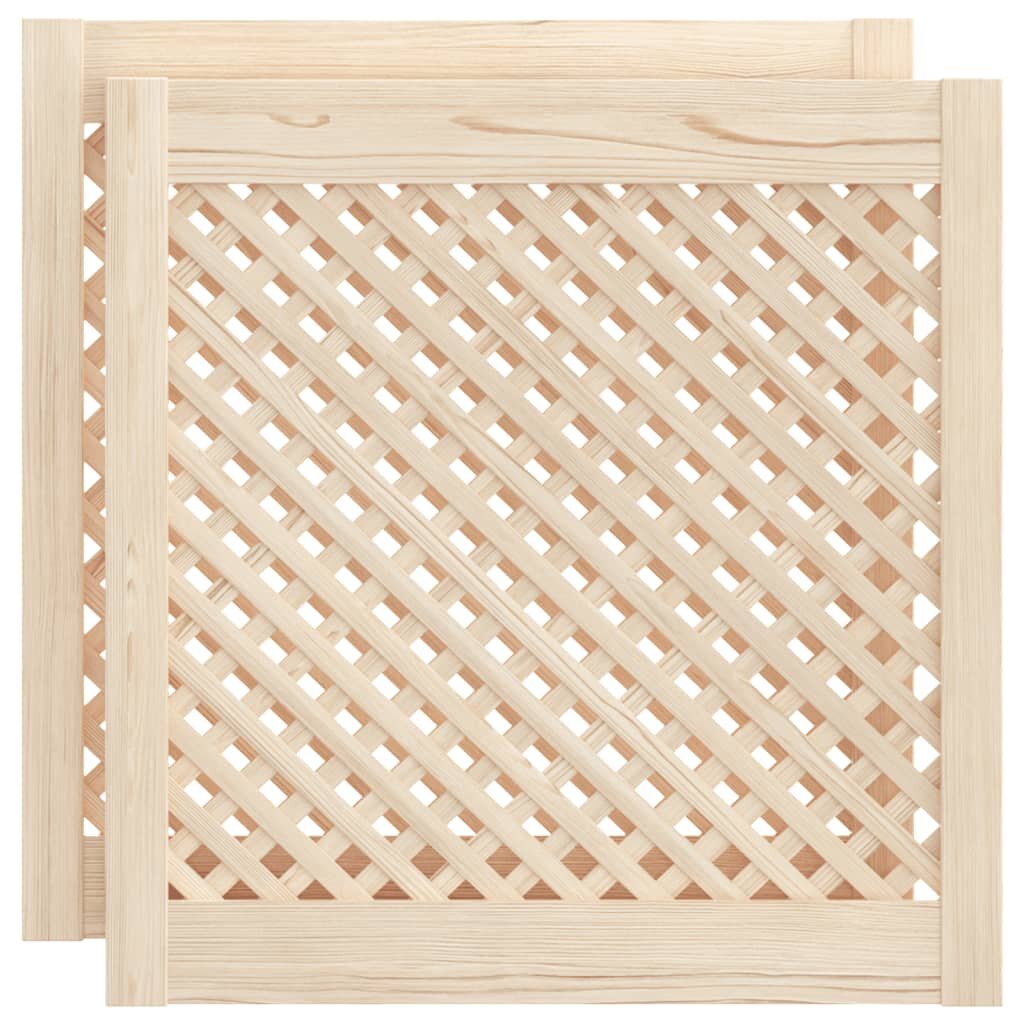 vidaXL Dvere skrinky mriežkový dizajn 2 ks 595x615 cm masív borovica