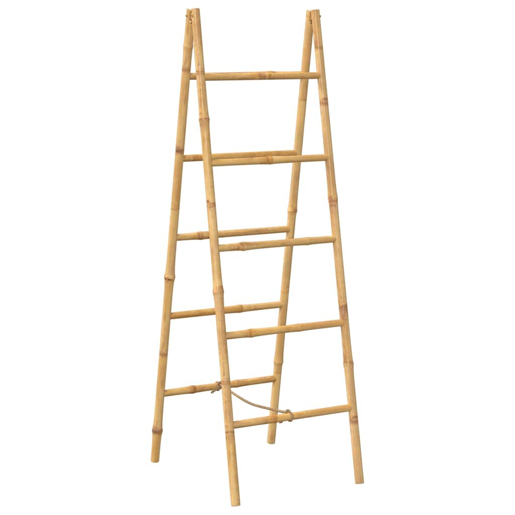 vidaXL Dvojitý vešiak na uteráky rebrík s 5 priečkami bambus 50x160 cm