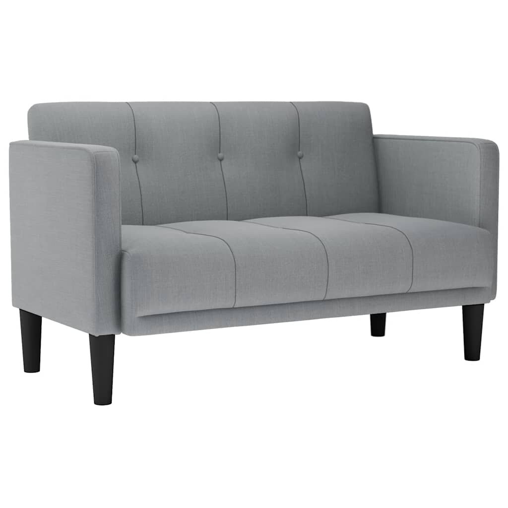 vidaXL Dvojpohovka svetlosivá 111 cm látková