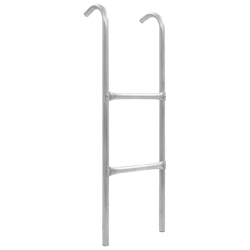 vidaXL Dvojstupňový trampolínový rebrík oceľový 1025 cm strieborný