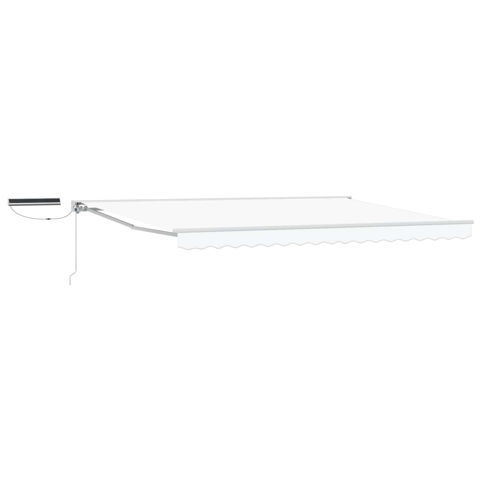 vidaXL Elektrická Retrakovateľná Markíza Biely 5 × 35 m