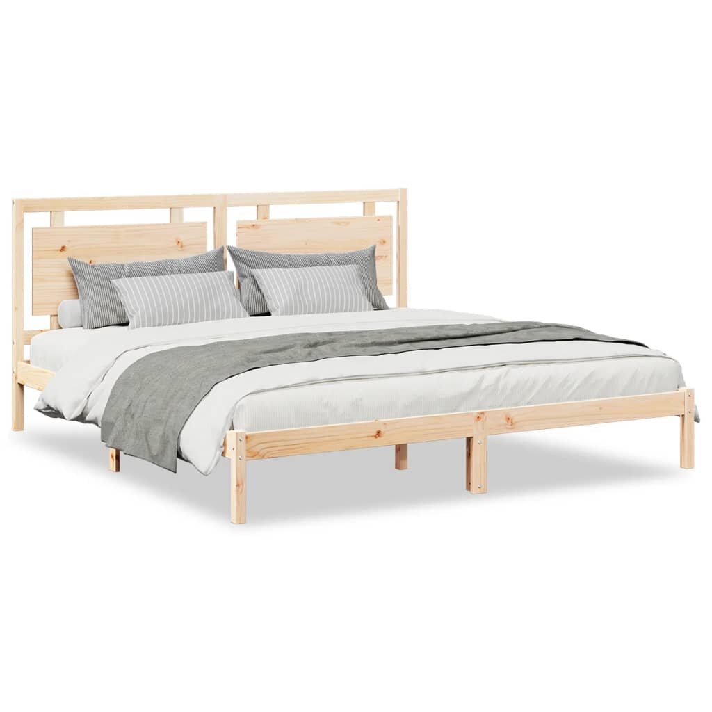 vidaXL Extra dlhá posteľ bez matraca 200x220 cm masívne drevo