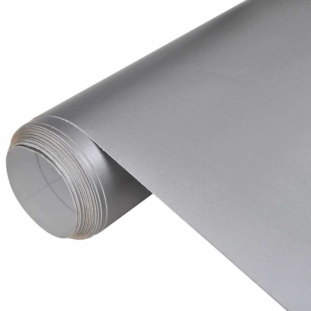 vidaXL Fólia na automobily 2 ks matná strieborná 100x150 cm+50x150 cm