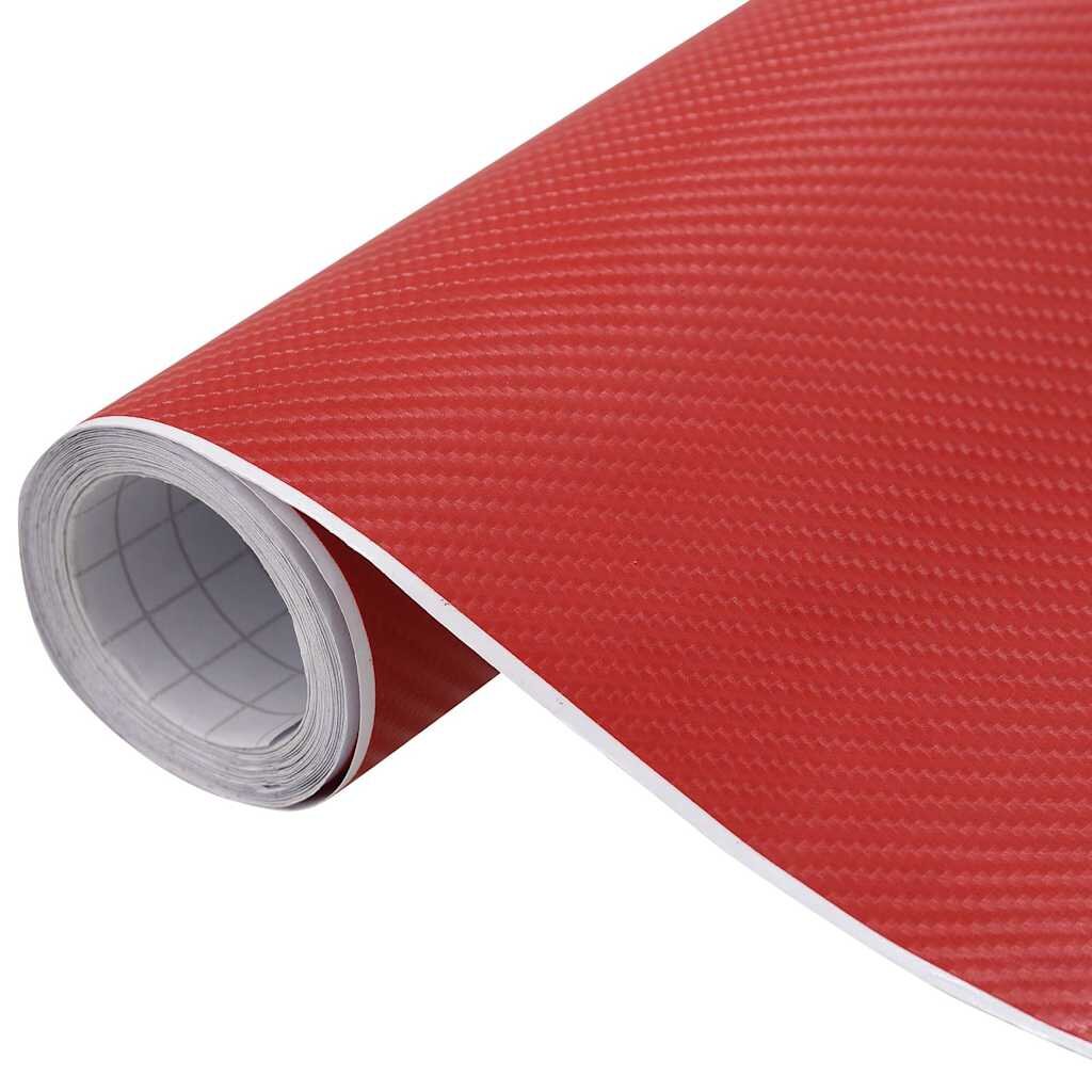 vidaXL Fólia na automobily 4D červená 100x150 cm