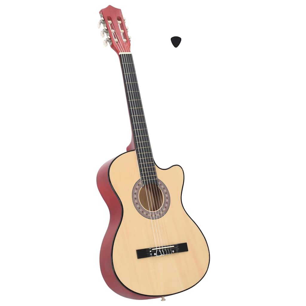 vidaXL Folková akustická gitara Cutaway so 6 strunami 38" lipové drevo