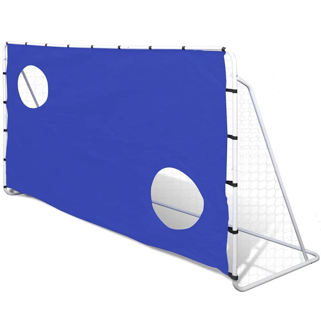 vidaXL Futbalová bránka s plachtou oceľ 240x92x150 cm vysokokvalitná