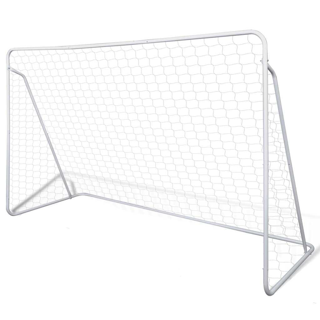 vidaXL Futbalová bránka so sieťou oceľ 240x90x150 cm vysokokvalitná