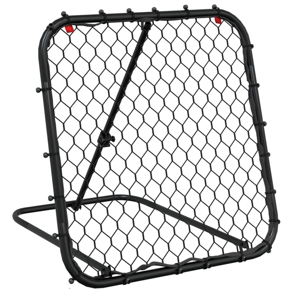 vidaXL Futbalové odrážadlo nastaviteľné čierne 84x73x60-80 cm oceľ