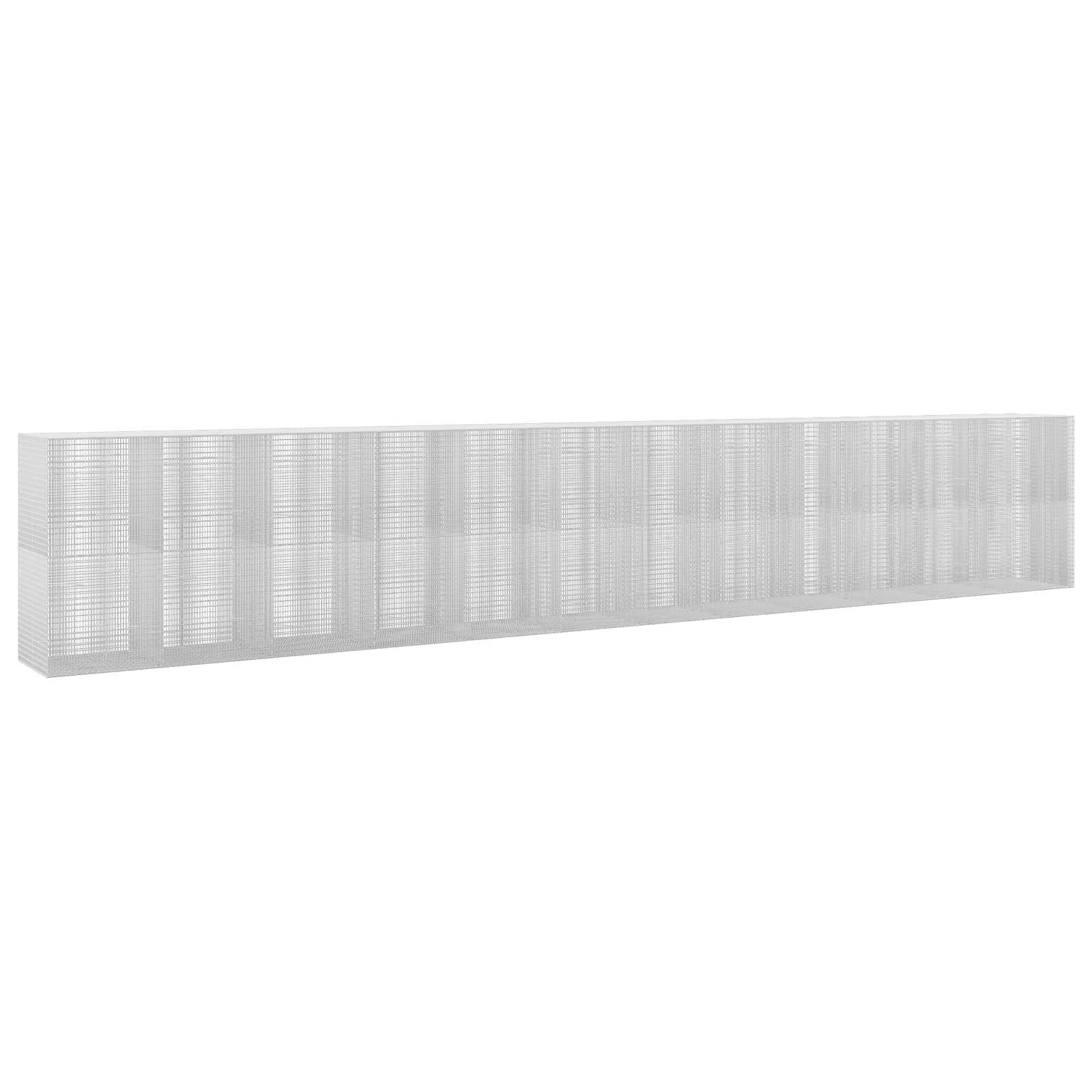 vidaXL Gabión s drôtom 35 mm a sieťou 5x25 cm 1200x100x200 cm