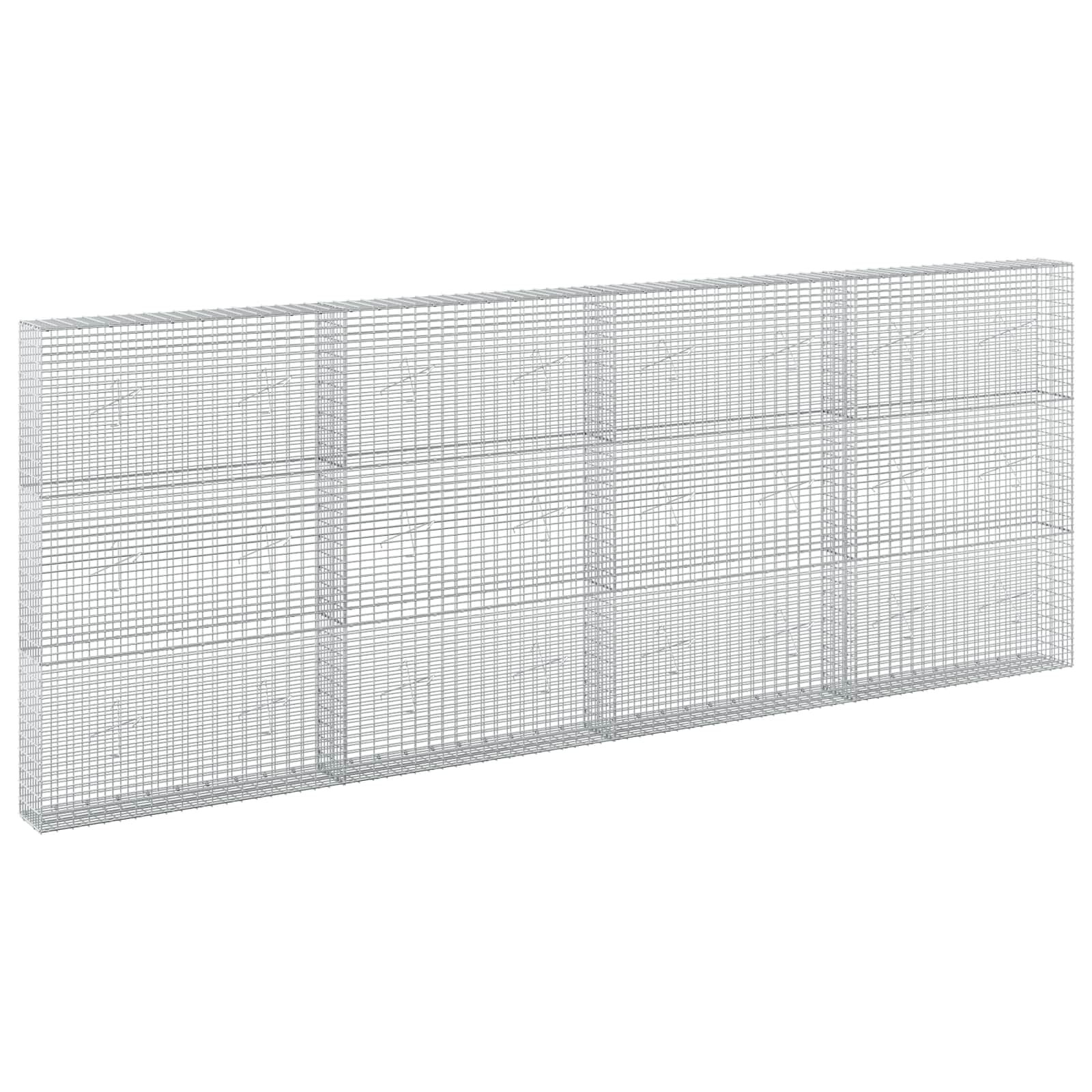 vidaXL Gabión s drôtom 35 mm a sieťou 5x25 cm 400x20x150 cm