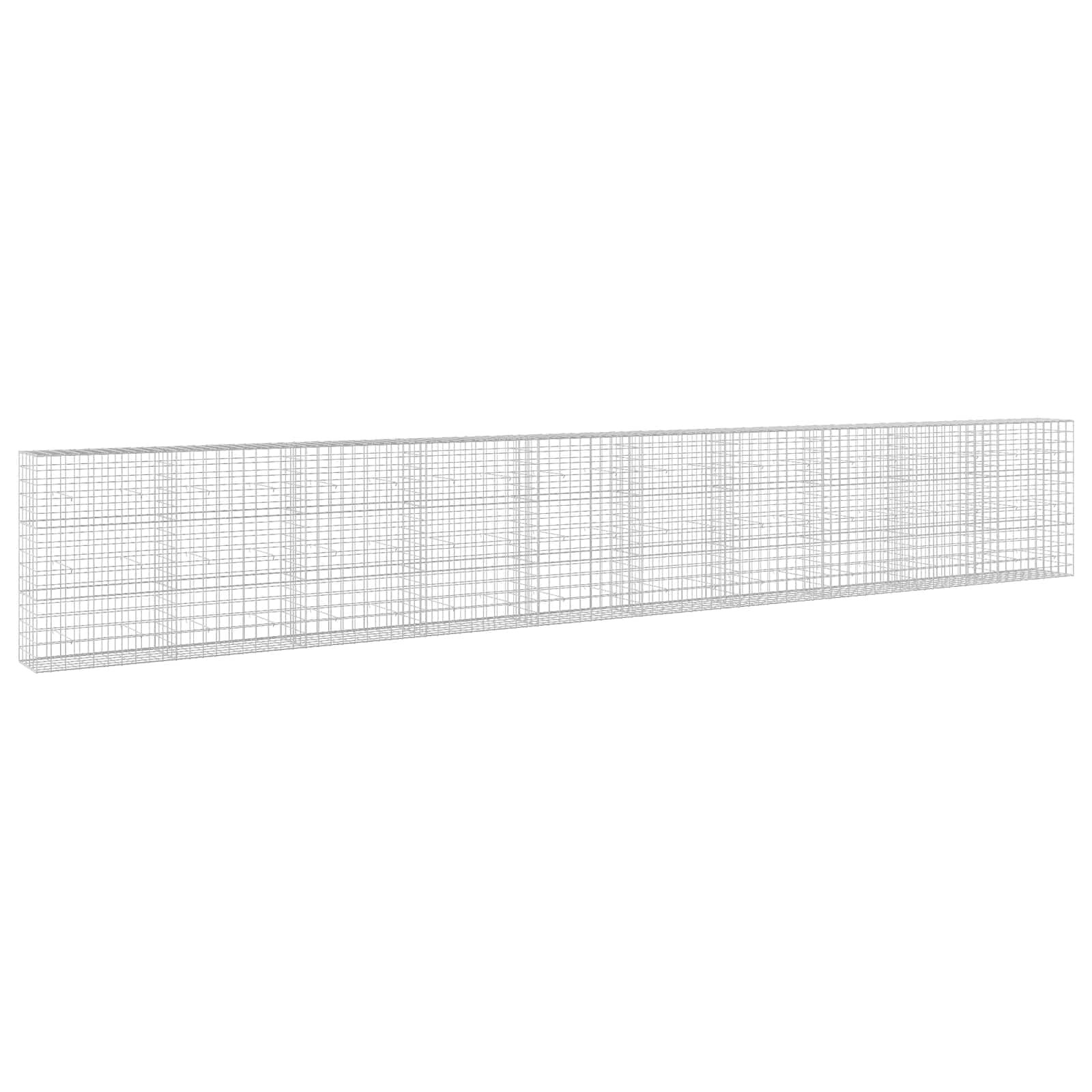 vidaXL Gabión s drôtom 5 mm a sieťou 10x10 cm 1000x50x150 cm