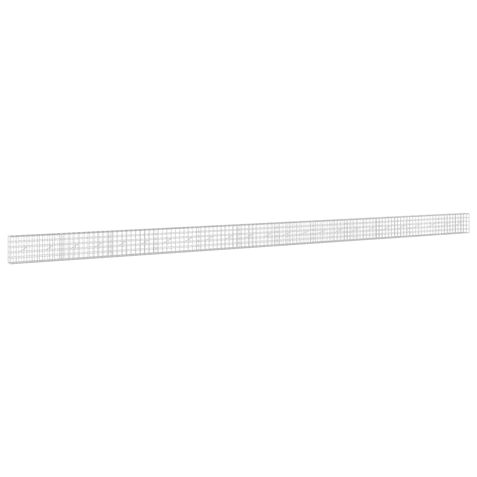 vidaXL Gabión s drôtom 5 mm a sieťou 10x10 cm 1200x20x50 cm