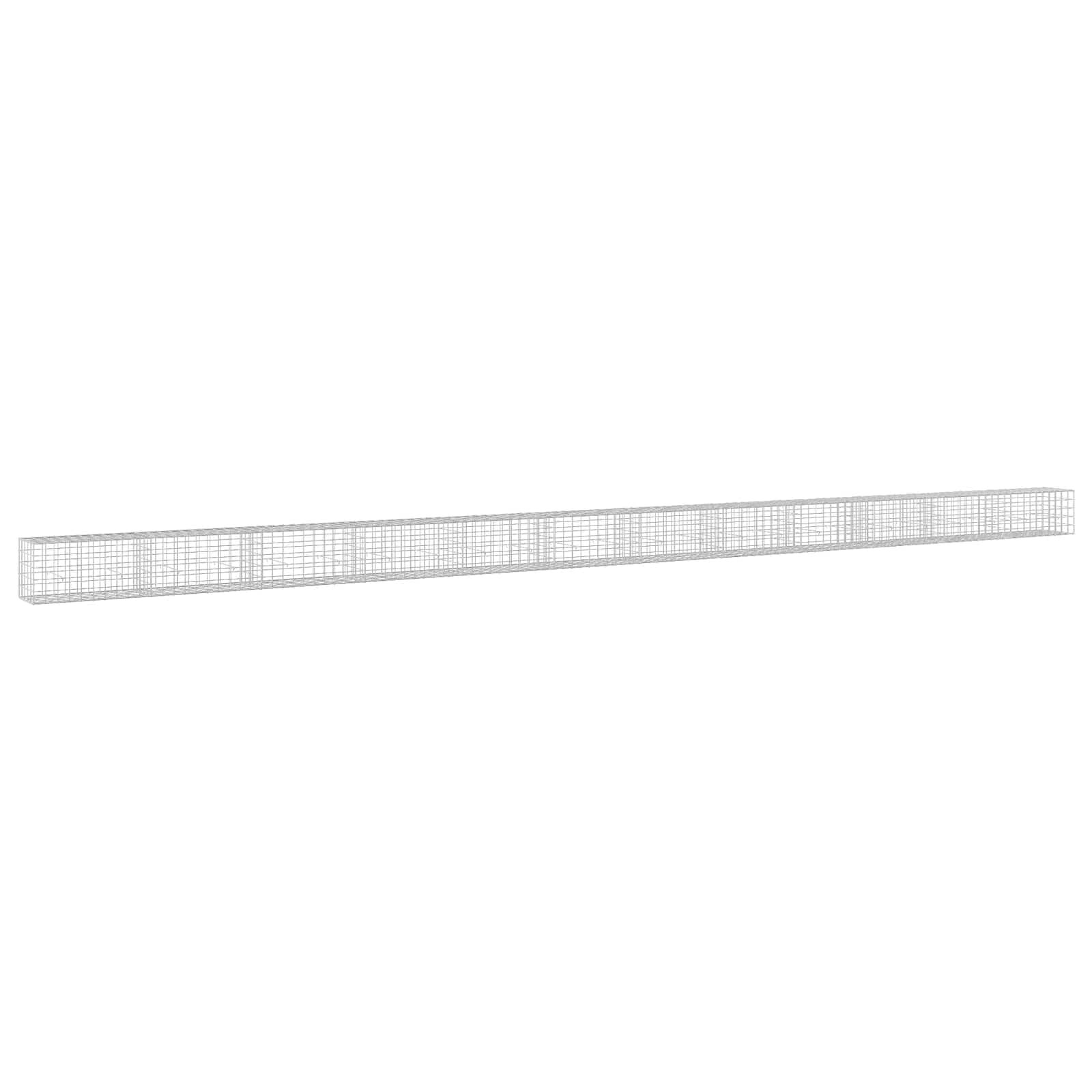 vidaXL Gabión s drôtom 5 mm a sieťou 10x10 cm 1200x50x50 cm