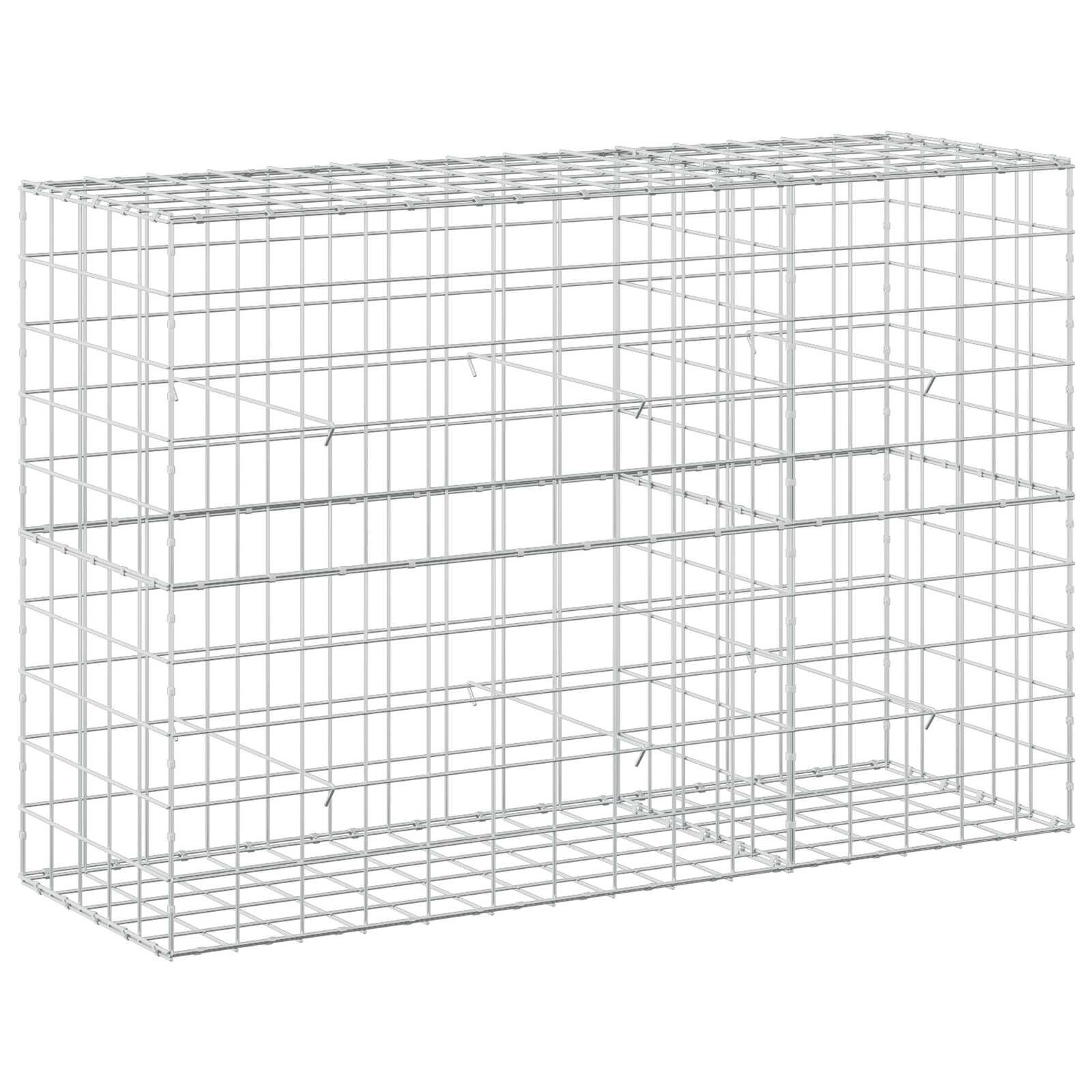 vidaXL Gabión s drôtom 5 mm a sieťou 10x10 cm 150x50x100 cm