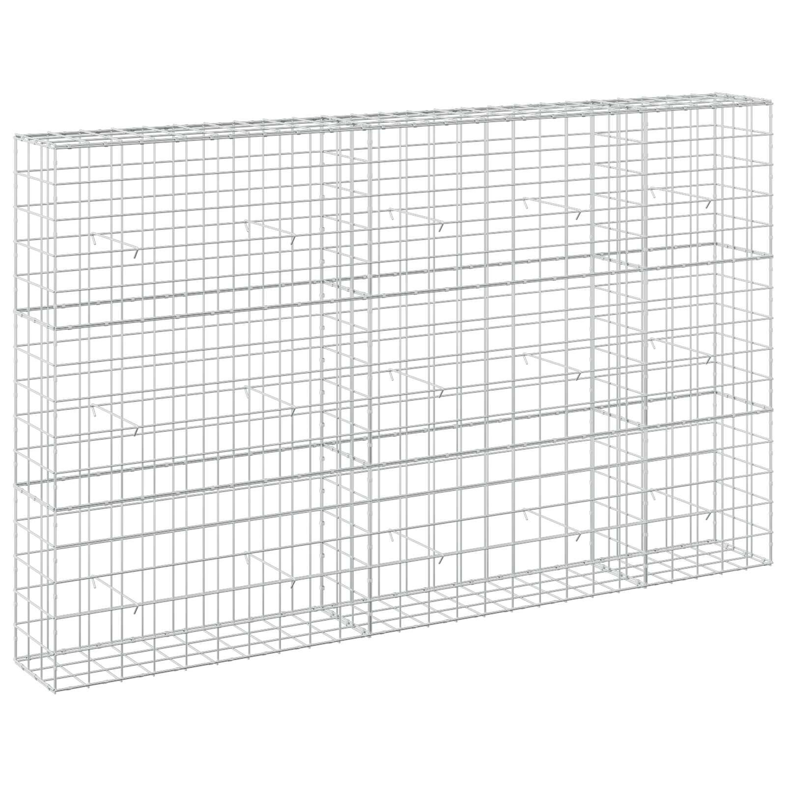 vidaXL Gabión s drôtom 5 mm a sieťou 10x10 cm 250x30x150 cm